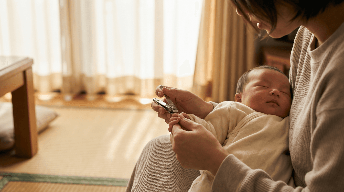 「新生児の爪切り」、小さな爪を安全に切るコツ